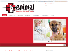 Tablet Screenshot of animalurgentcarecenter.net